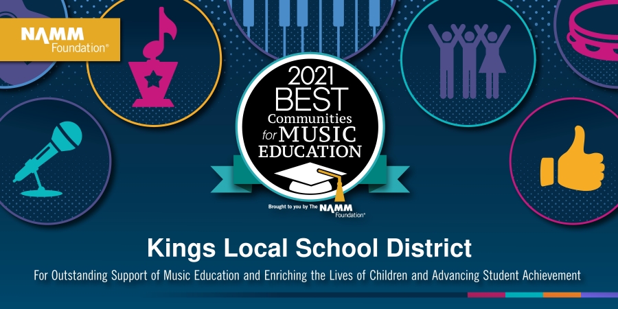 Kings Named Best Community for Music Education graphic